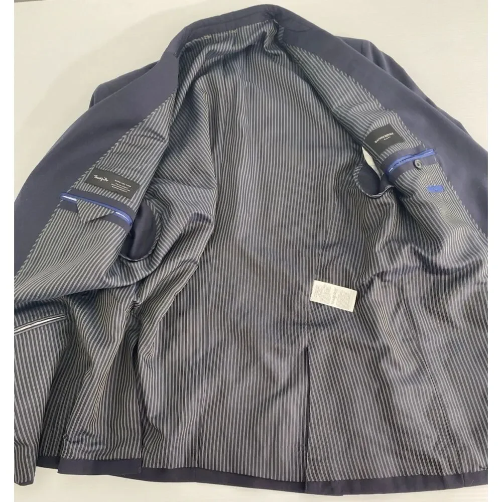 Banana Republic Navy Marzotto Slim Fit 44R Super 120s Wool Blazer Suit Jacket